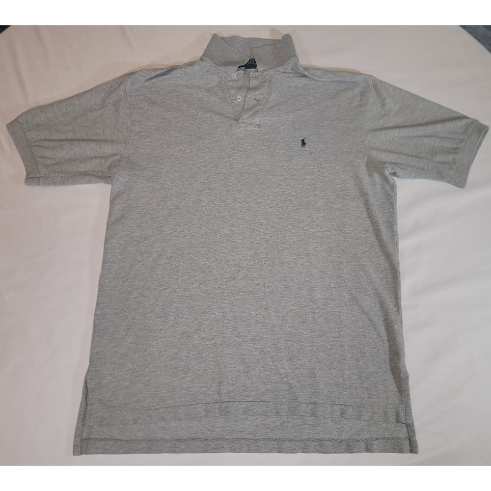 Polo By Lauren Polo Shirt Mens Large Gray Pony Casual Short Sleeve